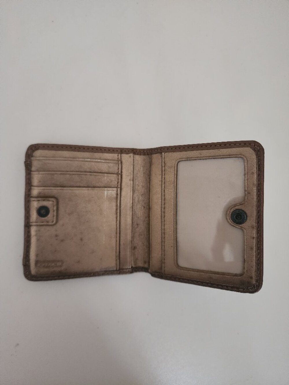 Coach Signature Small Wallet in Bronze - Picture 3 of 3